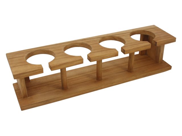 Teak Weinglasständer 4fach 39x9.5x9.5cm