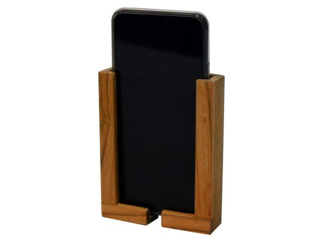 Teak Halter für Smartphone verstellbar 11.5x3.8cm