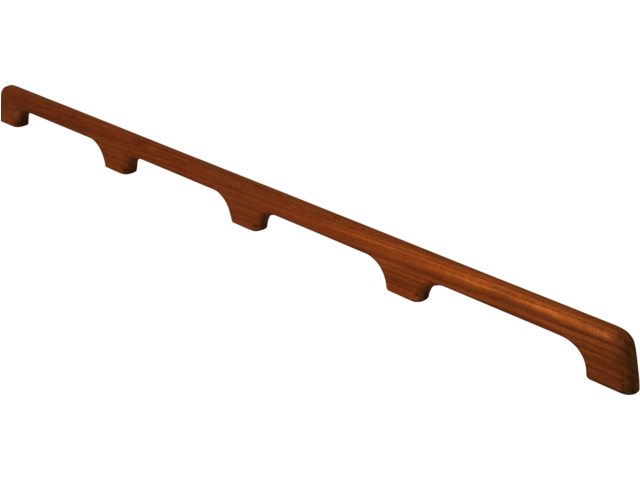 Teak Handlauf 4-Griff Länge 1090mm