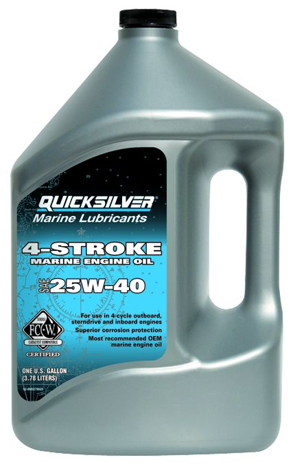 Quicksilver 4-Takt Motoröl 25W-40 4 Liter mineralisch Quicksilver
