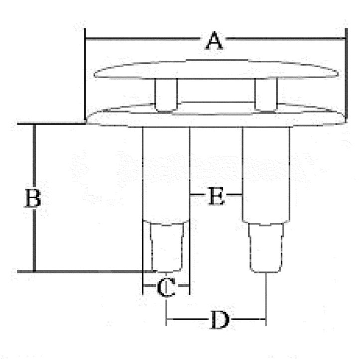 versenkbare Klampe Edelstahl 126mm 1 Stück