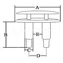 versenkbare Klampe Edelstahl 126mm 1 Stück