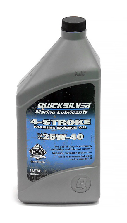 Quicksilver 4-Takt Motoröl 25W-40 1 Liter mineralisch Quicksiver