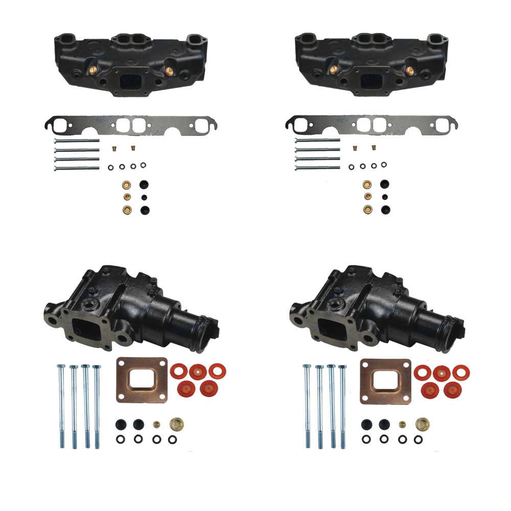 Mercruiser Dryjoint Abgaskrümmer Satz 5,0L/5,7L & 6.2L ab 2003 Low Riser 17 cm