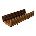 Teak-Tischplatte Wing 34/68x60cm