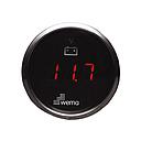 Wema  Serie Silber Voltmeter LED 12 / 24V schwarz Messbereich 8-32V