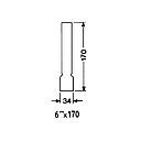 DHR LG06170 Lampenzylinder 34 x 170 mm