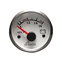 Wema Serie Silber Voltmeter LED 12V weiß Messbereich 8-16V