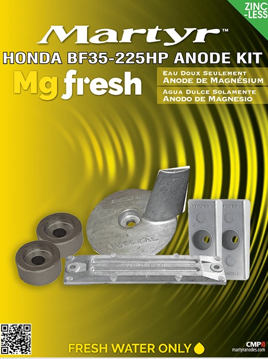 [RM-CMHBF35225KITM] Honda Magnesium Anodensatz für BF35-225PS