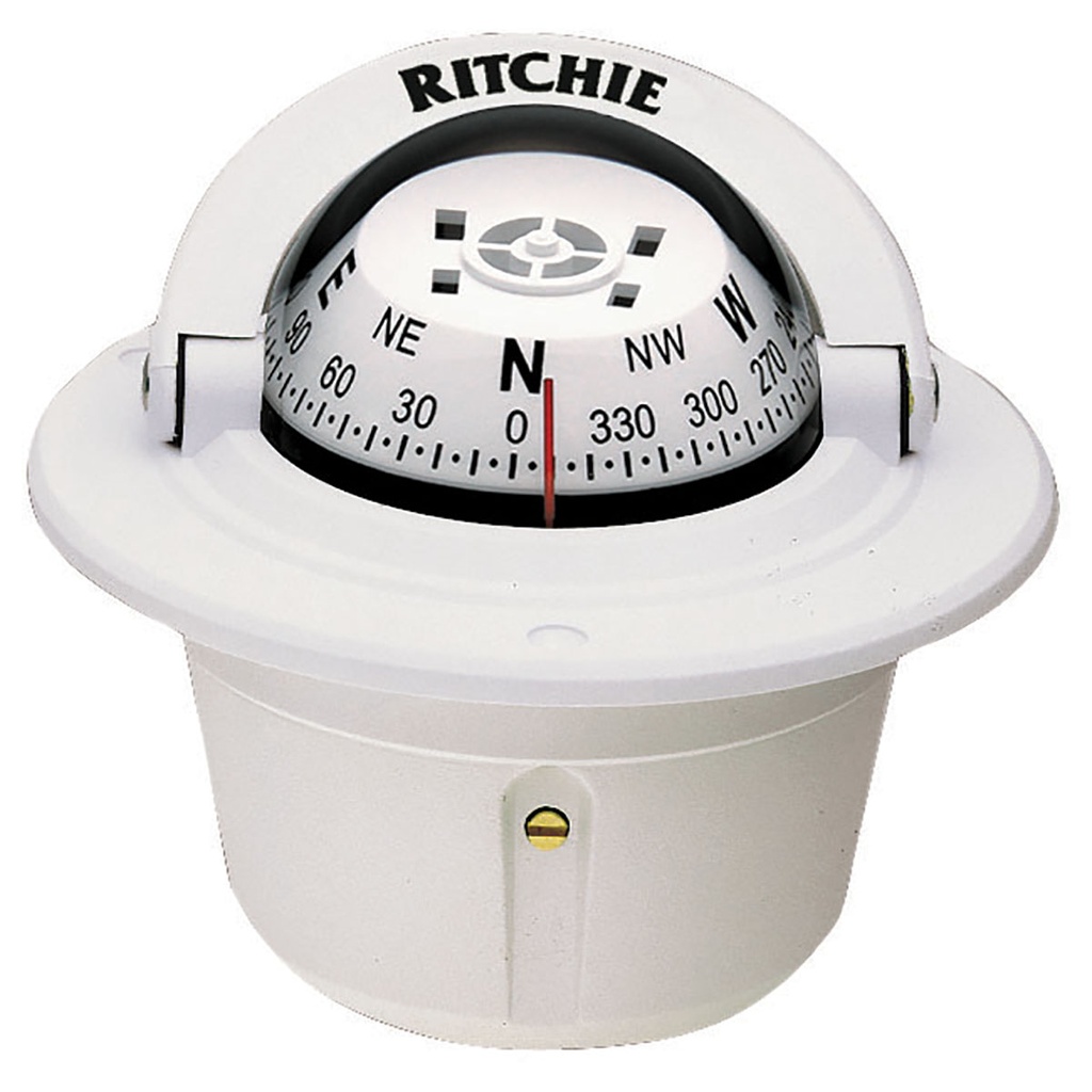 [RM-RITF-50W] Ritchie Kompass  Explorer F-50W Einbau Weiß