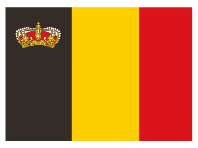 [L-27303120] Flagge Belgien mit Krone 20x30cm
