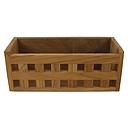 Teak Blockgitter-Regal 25.5x10x10cm