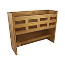 Teak Lagerregal mit Küchenrollenhalter 33x10x25.5cm