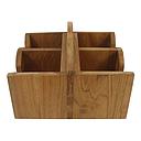 Teak Becherhalter 4fach mit Handgriff 20x22x15cm